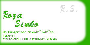 roza simko business card